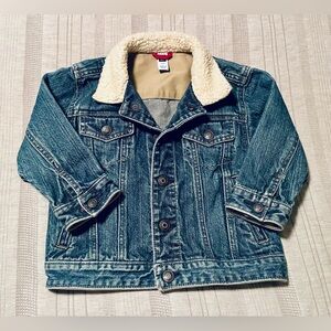 GAP - Denim Jacket - Sherpa Collar - Kids - Toddler - Unisex - Jean - Blue -2T